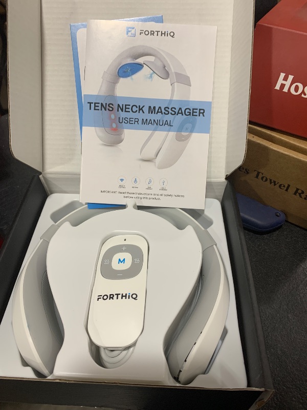 Photo 1 of FORTHiQ Neck TENS Machine with Heat, Electric Neck Massager for Pain Relief, 15 Levels Deep Tissue Massage, Portable and Soothing, FSA-HSA Eligible