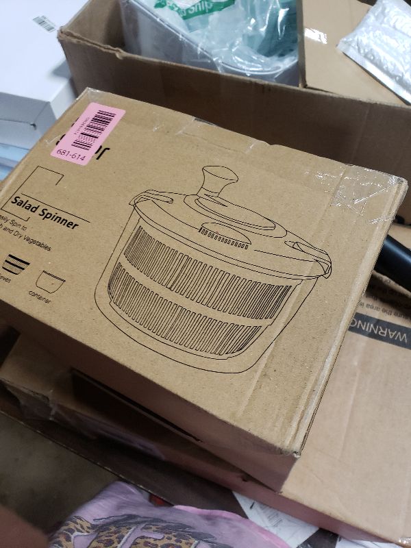 Photo 1 of 4.8 Qt Large Salad Spinner with Storage Lid, Lettuce and Vegetable Spinner