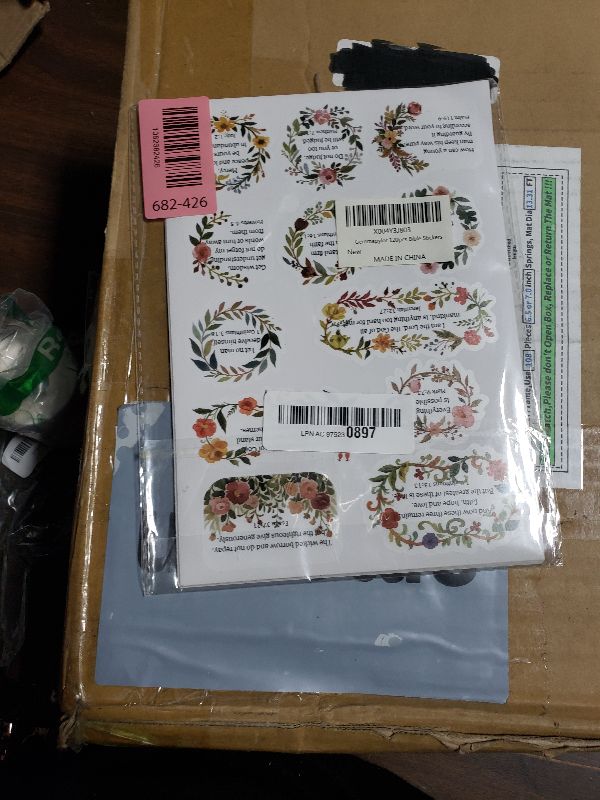 Photo 1 of 120 Pcs Christian Bible Verse Stickers, PET Floral Scripture Sticker