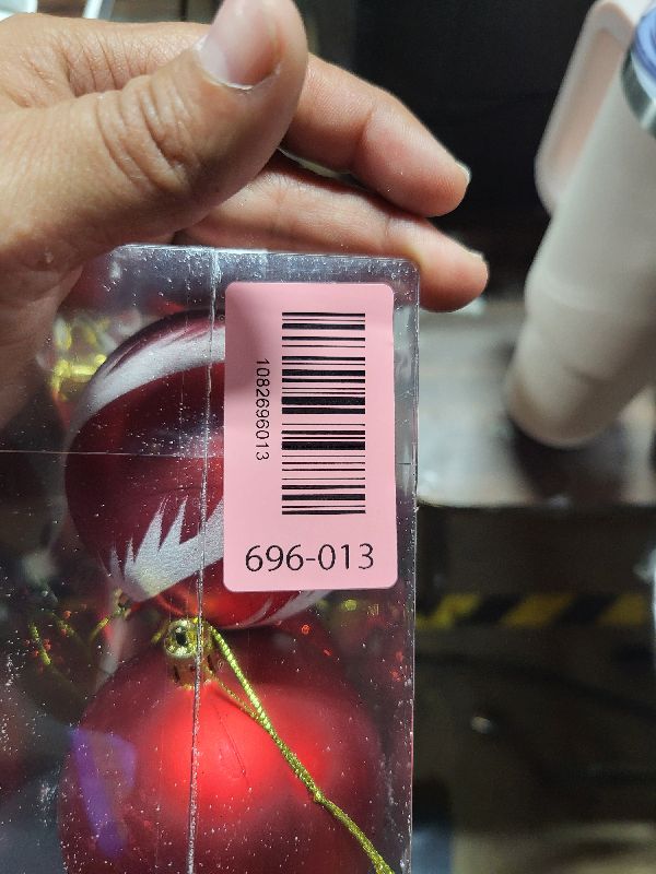 Photo 1 of ?Christmas Red Holiday Time Shatterproof Tree Ornaments Frosted Glitter & Shiny
