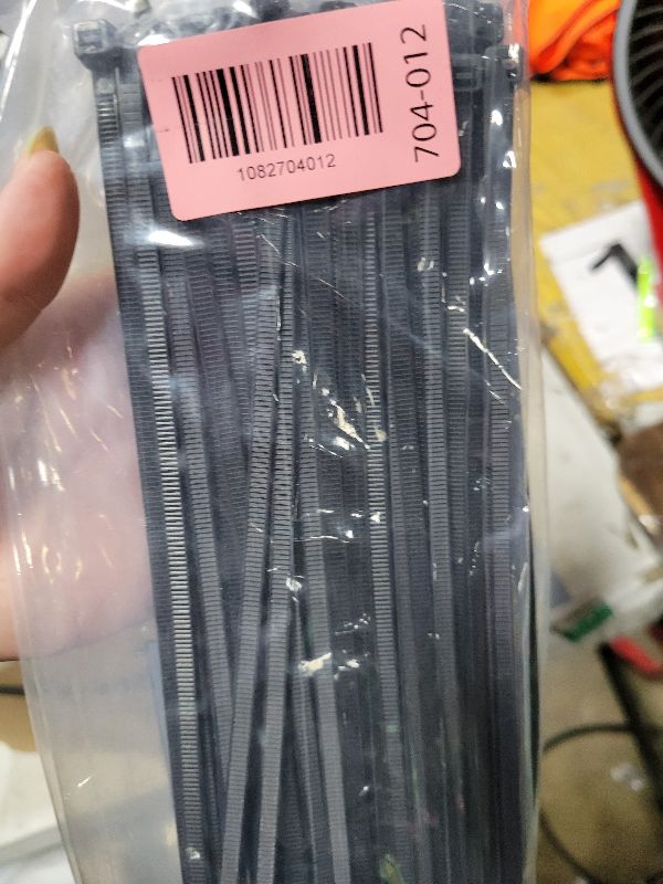 Photo 1 of 12 Inch Zip Ties Double Sided Toothed,100 LBS Tensile Strength Heavy Duty Cable Wire Ties With Self-Locking Adjustable More Durable Nylon Tie Wraps for Indoor Outdoor?100 Pack?