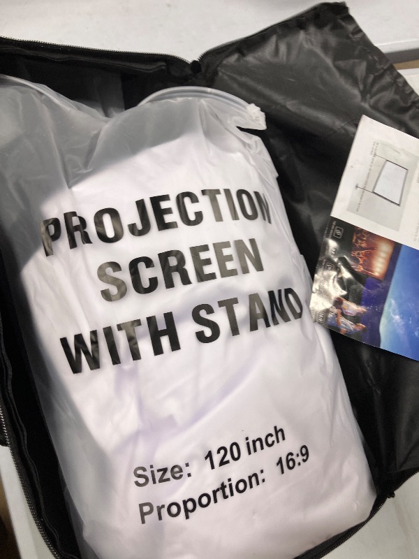 Photo 1 of 120 Inch Outdoor Projector Screen with Stand,Rear Front Projection Screen