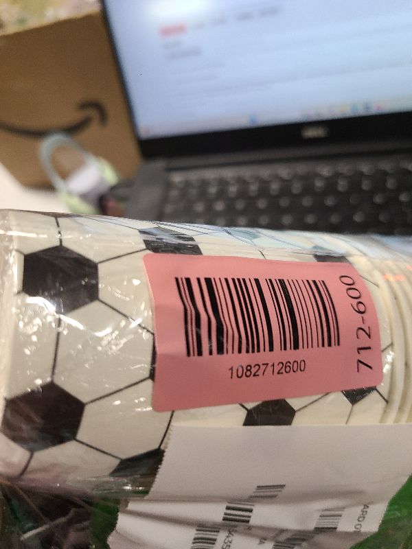 Photo 1 of 170 PCS Soccer Party Decorations, Soccer Birthday Party Decorations - Includes Plates, Napkins, Cups, Banner, Balloons, Tablecloth, Knives, Forks for Sports Soccer Theme Party Decorations, Serve 24