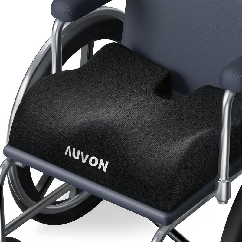 Photo 1 of AUVON Anti-Slip Wheelchair Cushions with Front High Rear Low & Hump Design, Ergonomic Seat Cushion to Optimize Sitting Posture, Chair Cushions Relieve Sciatica, Back, Pressure Sore & Ulcer Pain