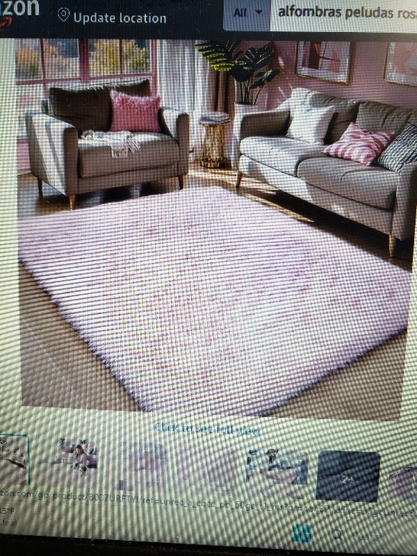 Photo 1 of Pink Fluffy 4x6 Area Rugs for Bedroom Girls, Plush Washable Carpet