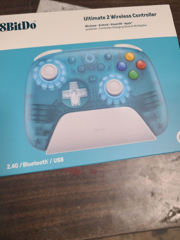 Photo 1 of 8Bitdo Ultimate 2 Wireless Controller - Clear Blue