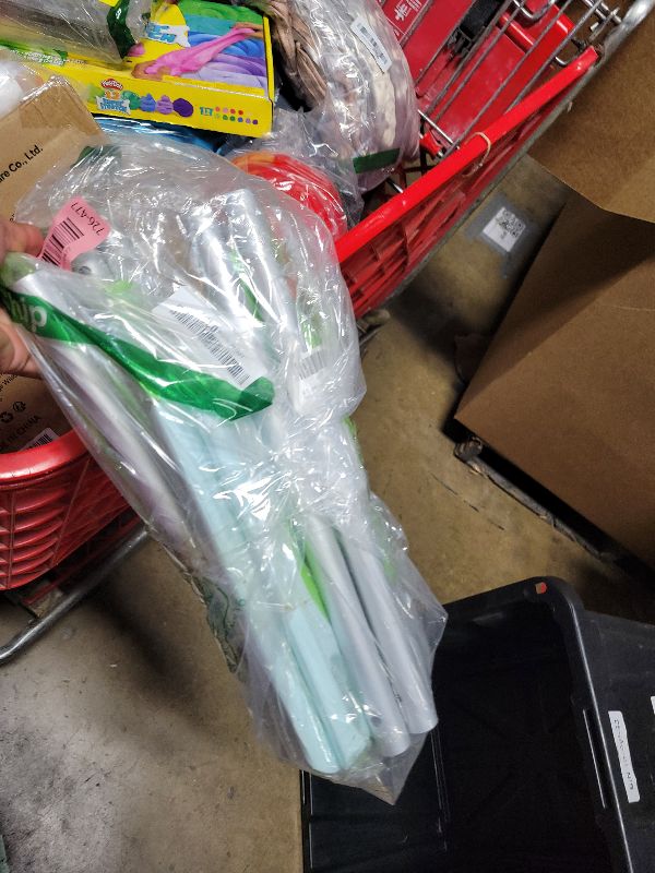 Photo 1 of 2-Pack Extra Long Detachable Mop Handles, Green, Compatible with Swiffer Dry & Wet Mops, Easy to Install & Replace