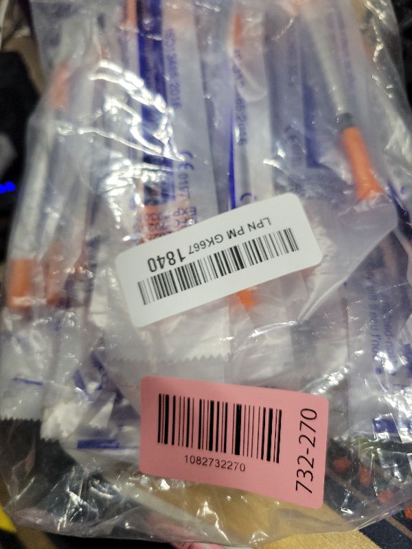 View 2 of 1ml/cc 30G 5/16 Inch Syringe, Individual Package Pack of 30