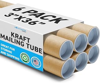 Photo 1 of ***STOCK PHOTO FOR REFERENCE ONLY*** BOX USA Mailing Tubes with Caps, 1.5" x 30", 50-Pack