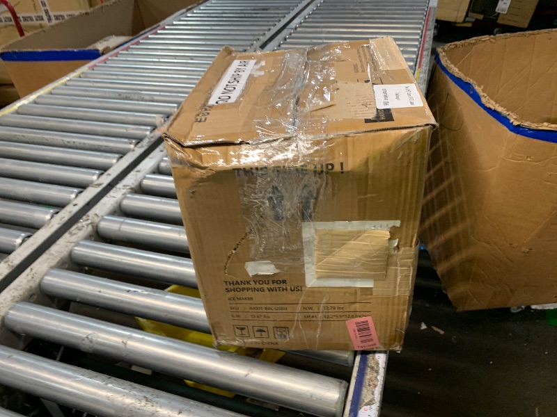 Photo 1 of *side panel broken*SOLD FOR PARTS*EUHOMY Countertop Ice Maker, 26.4lbs/Day, 6 Mins, Auto-Cleaning, Black