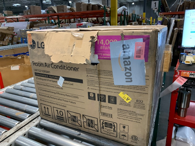 Photo 1 of ***FACTORY SEALED - OPENED FOR INPSECTION***LG 14000 BTU Window Air Conditioners Remote Control WiFi Enabled App Ultra-Quiet Washable Filter Cools 700Sq.Ft for Large Room AC Unit air conditioner Easy Install White LW1521ERSM1