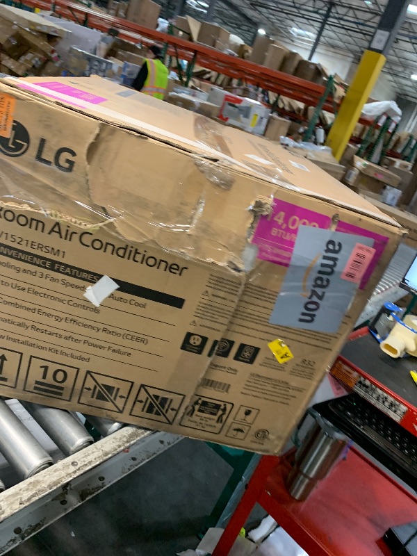Photo 1 of ***FACTORY SEALED - OPENED FOR INPSECTION***LG 14000 BTU Window Air Conditioners Remote Control WiFi Enabled App Ultra-Quiet Washable Filter Cools 700Sq.Ft for Large Room AC Unit air conditioner Easy Install White LW1521ERSM1