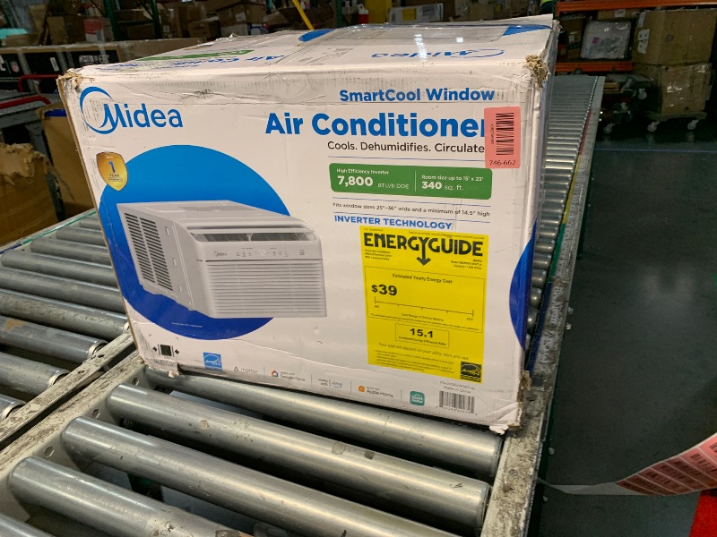 Photo 1 of ***FACTORY SEALED - OPENED FOR INPSECTION***Midea 7,800 BTU Window Air Conditioner, Inverter Technology, 340 Sq Ft