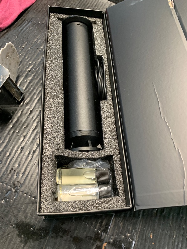 Photo 1 of ***MISSING PARTS*** Waterless Scent Diffuser Starter Kit – 1000 Sq Ft Coverage, Suitable for Home & Hotel Series Diffuser, Includes 5 Scent Oils, Remote Control, Large Room Essential Oil Diffuser, Ultra Black
