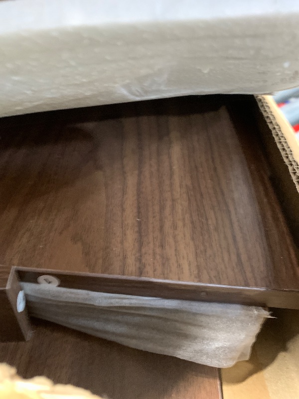 Photo 1 of ***MINOR DAMAGE AND MISSING PARTS***GarveeHome Twin XL Platform Bed Frame, Walnut