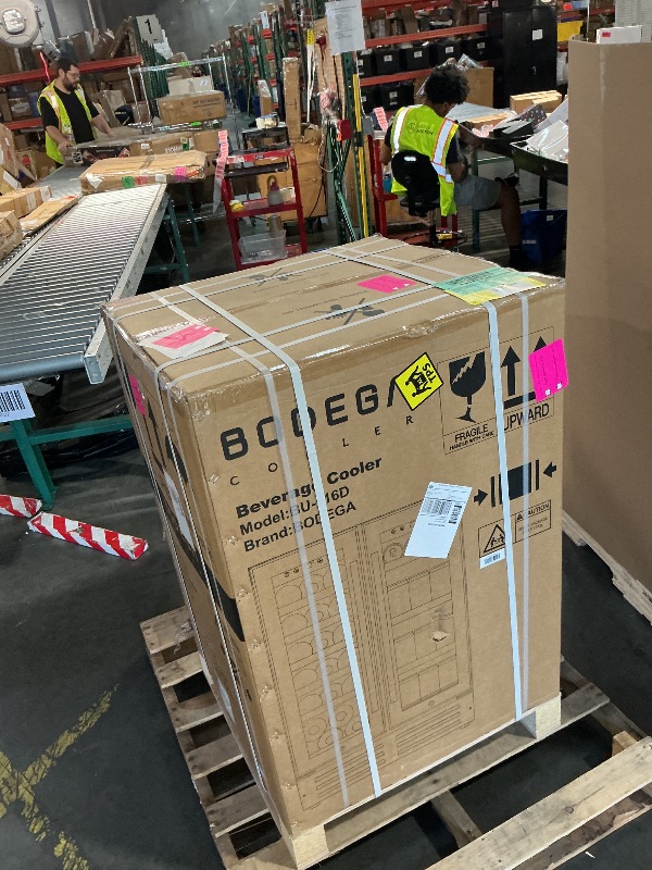 Photo 1 of **FACTORY SEALED, OPENED FOR INSPECTION ONLY**BODEGACOOLER Wine and Beverage Refrigerator, 24 Inch Under Counter Commercial Beverage Refrigerator, Large Capacity Back Bar Cooler With 2 Glass Doors,LED Lighting for Beer,Soda,Wine,4.1 Cu.Ft.,Black.