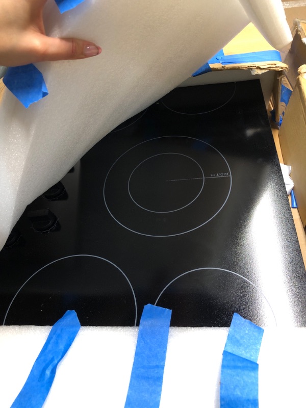 Photo 1 of ***STOCK PHOTO FOR REFERENCE ONLY ***30 Inch Electric Cooktop, 5 Burners Knob Control Built-in Ceramic Cooktop, 30" Radiant Electric Stove Top of 9000W with 9 Heat Levels, Hot Surface Indicator, 220-240v, Hard Wired