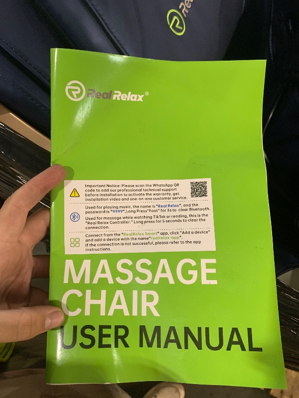 Photo 1 of ***FACTORY SEALED******TRUCK/TRAILER PICKUP ONLY***Real Relax Massage Chair Full Body with Unique Phone Controller,Heart and Blood Measurement, Zero Gravity 3D SL-Track Recliner with APP Control, Child Lock,Pause Button, Back Pad, Favor-06, Blue