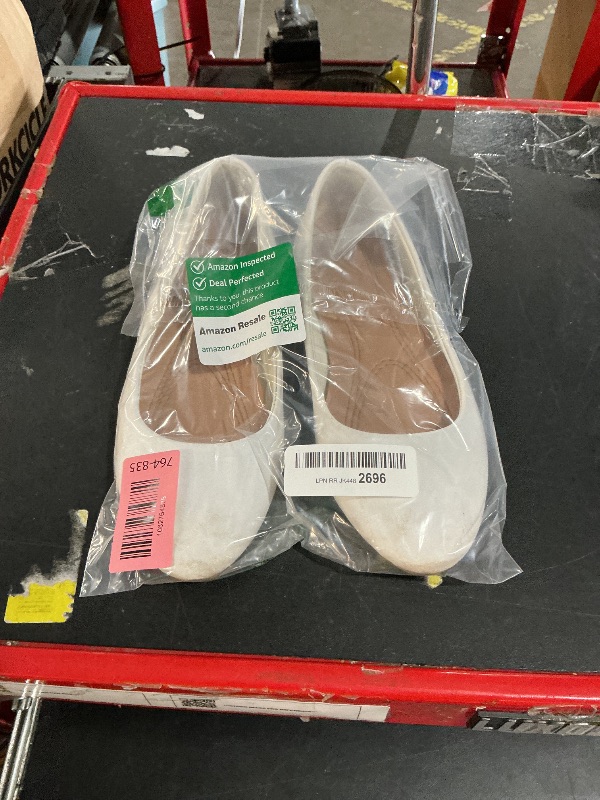 View 3 of ****USED. WEAR/SCUFF MARKS***
hash bubbie Women's Ballet Flats Shoes Dress Slip on Shoes White US7.5
