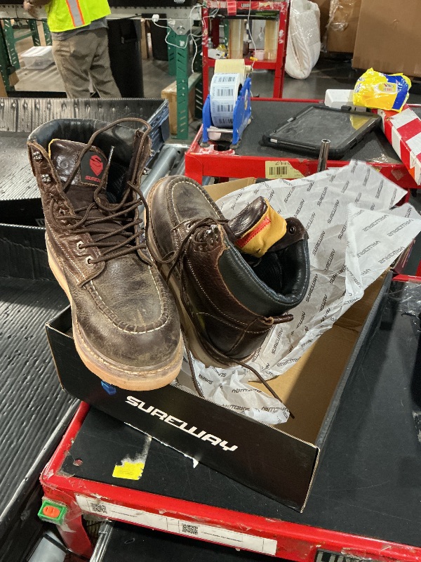 View 2 of ******USED, DUSTY/VERY SLIGHTLY WORN
SUREWAY Men's 6" Moc Toe Work Boots
