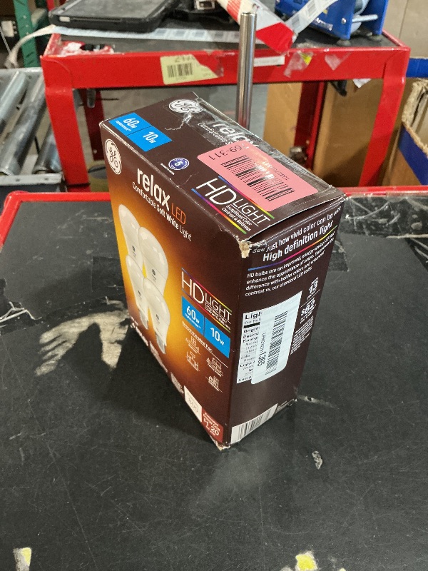 View 2 of ****ONE BULB MISSING***
GE Relax LED Light Bulbs, 60 Watt, Soft White, A19 (4 Pack)