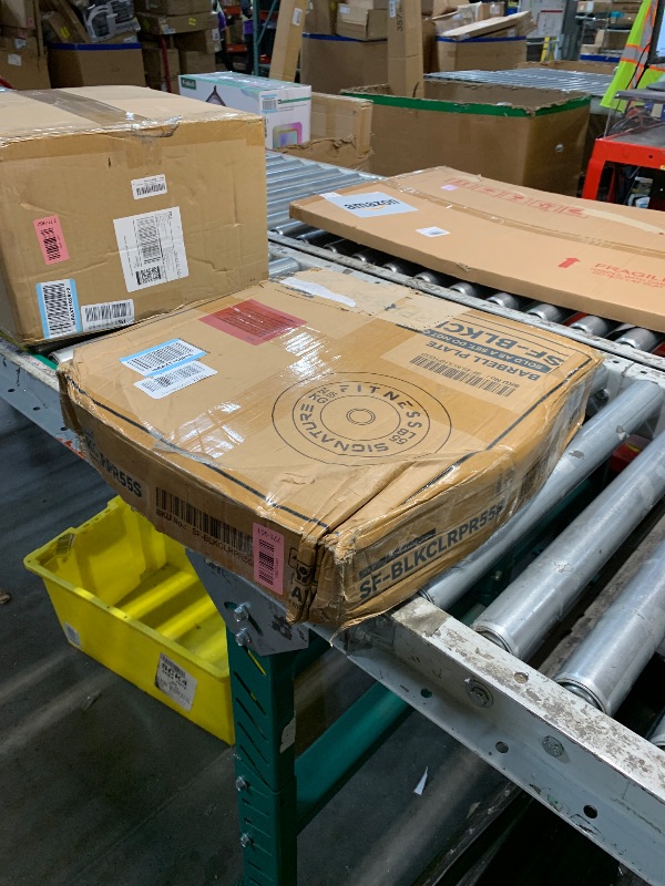 Photo 1 of **55 pound plate only**
**READ**
Fitvids 2-Inch Olympic Rubber Weight Plates Set with 7ft Bar, Bumper Plates Set with Barbell for Strength Training, 390 Lbs Set, Color