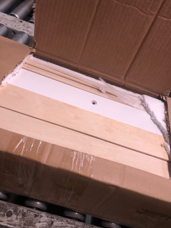 Photo 1 of ****BOX 2/2***Merax Modern Solid Wood Queen Size Platform Bed with Headboard,No Box Spring Needed,Easy Assembly,White