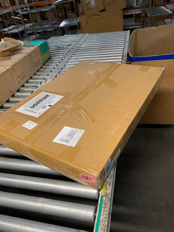 Photo 1 of ****FACTORY SEALED****
JCAJCA Coffee Table for Living Room Mid Century Modern Center Table with Glass Top and Wood, 32 Inch, Brown/Walnut