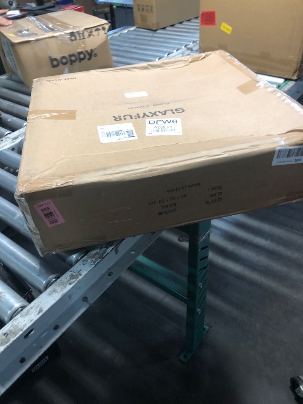 Photo 1 of ****FACTORY SEALED****
GLAXYFUR Square Storage Ottoman, Cube Ottoman with Legs, Leather Foot Stool