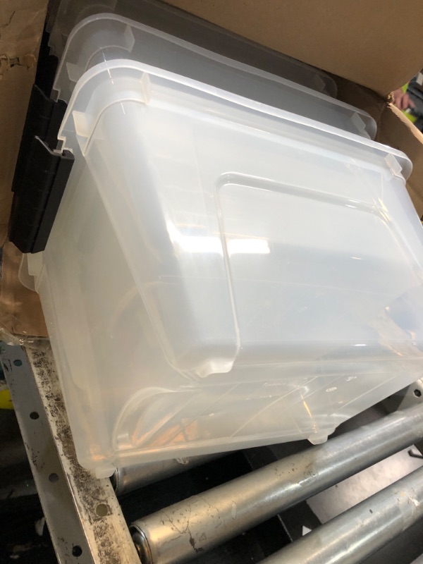 Photo 1 of ***STOCK PHOTO REFERENCE ONLY***IRIS USA 13 Quart Storage Bins with Lids, 4-Pack, Clear