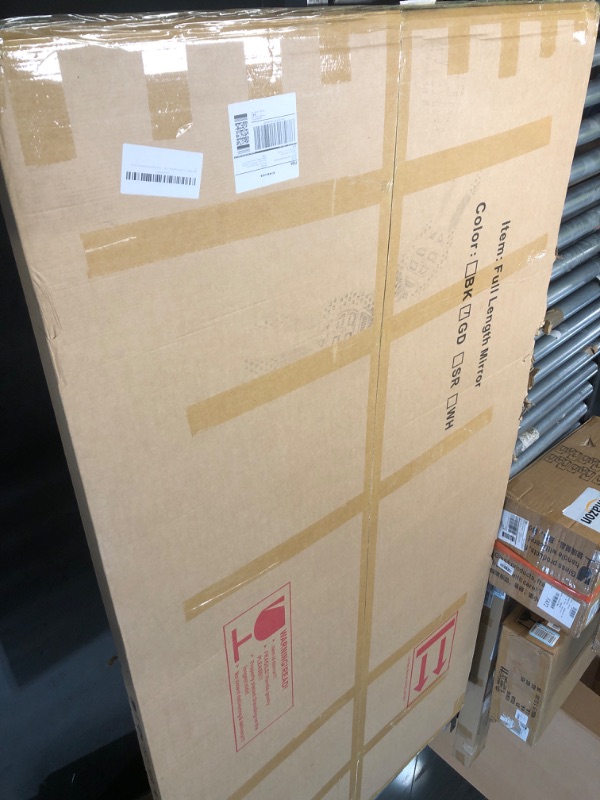 Photo 1 of ***TRUCK/TRAILER PICKUP ONLY*** WISSMIELS Oversized Full Length Mirror, 41"x81" Arched Floor Mirror Large Full Length with Stand, Room Decor Big Full Body Mirror with HD Tempered Glass Aluminum Frame for Bedroom Living Room, Gold