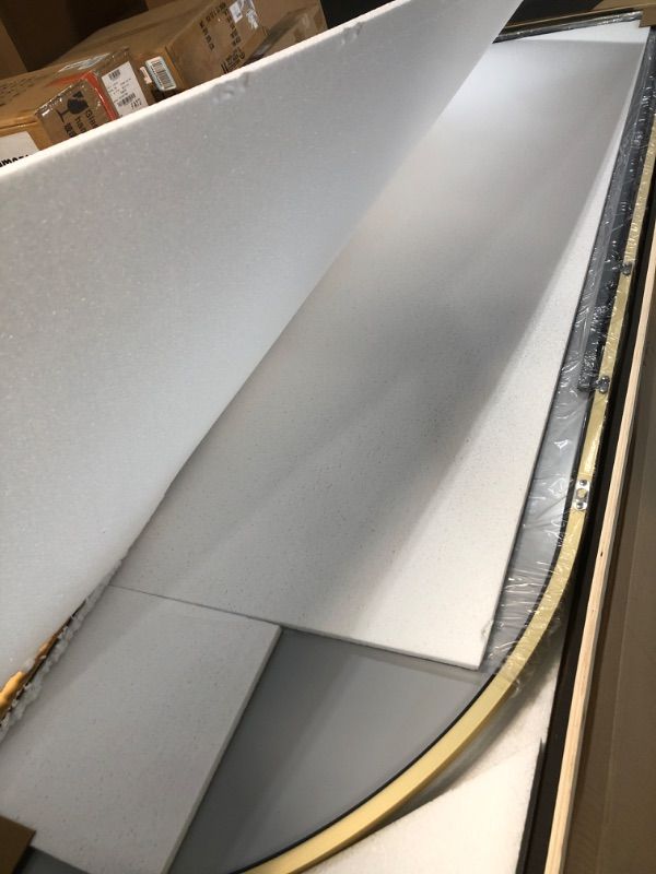 Photo 1 of ***TRUCK/TRAILER PICKUP ONLY***   WISSMIELS Oversized Full Length Mirror, 41"x81" Arched Floor Mirror Large Full Length with Stand, Room Decor Big Full Body Mirror with HD Tempered Glass Aluminum Frame for Bedroom Living Room, Gold