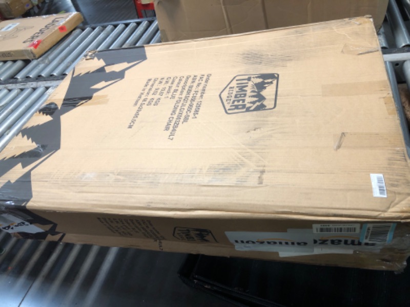 View 2 of ***MISSING PARTS***Timber Ridge XXL Upgraded Oversized Directors Chairs with Foldable Side Table, Detachable Side Pocket, Heavy Duty Folding Camping Chair up to 600 Lbs Weight Capacity (Blue) Ideal Gift