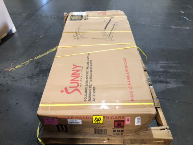 View 2 of ***TRUCK/TRAILER PICKUP ONLY***  Sunny Health & Fitness Auto Incline Treadmill