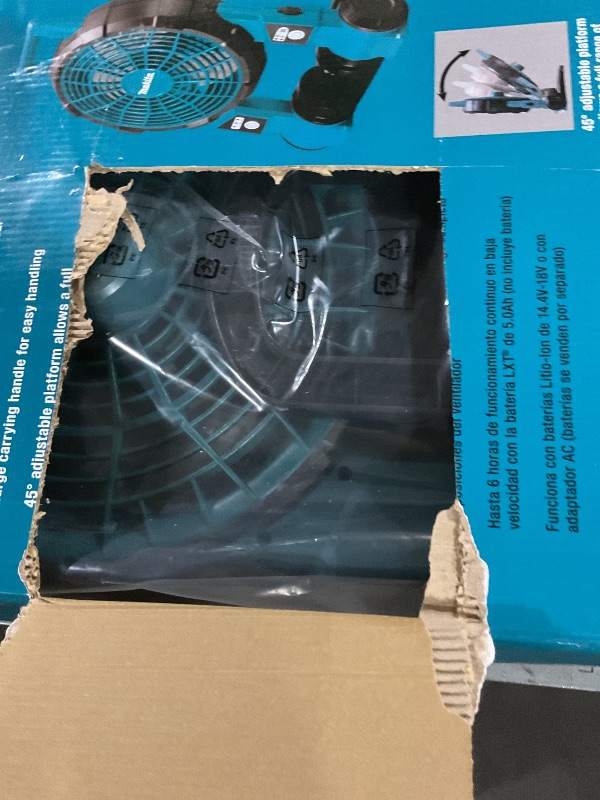 View 3 of **MISSING BATTRY** Makita DCF201Z 18V LXT JOB Site Fan