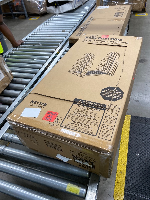 Photo 1 of ******INCOMPLETE SET****** Confer Plastics Step-1X: Sturdy Above Ground Entry System with Dual Handrails and Slip-Resistant Steps, Easy Installation, Supports up to 400 lbs - Proudly Made in USA. Warm Grey with Grey Treads