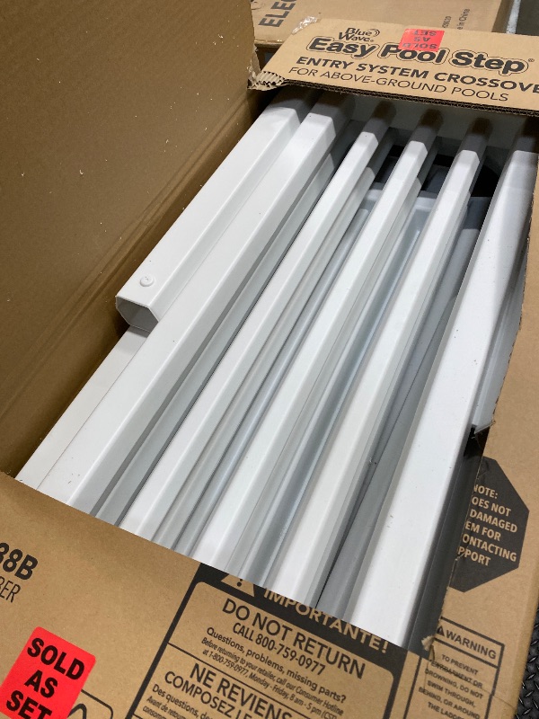 Photo 1 of ******INCOMPLETE SET****** Confer Plastics Step-1X: Sturdy Above Ground Entry System with Dual Handrails and Slip-Resistant Steps, Easy Installation, Supports up to 400 lbs - Proudly Made in USA. Warm Grey with Grey Treads