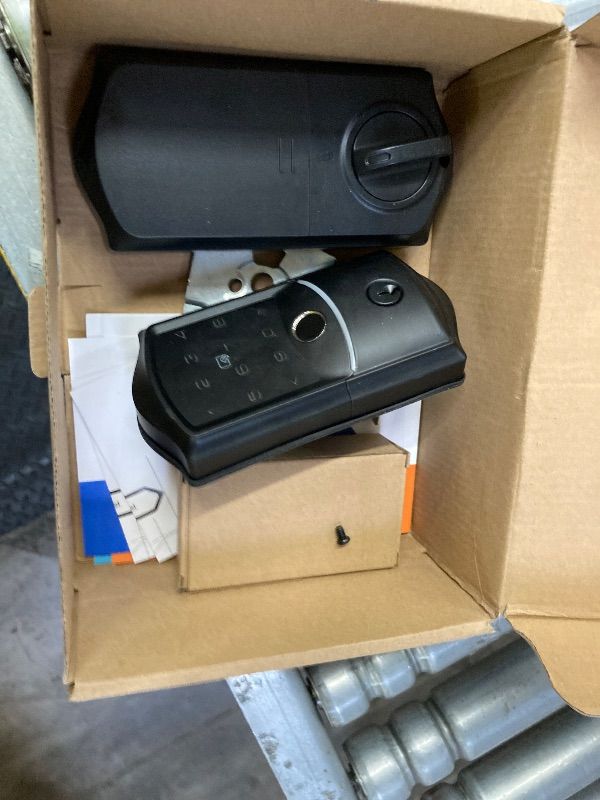 View 2 of ***PARTS ONLY***Veise VE027-K Built-in WiFi Smart Lock with 2 Knob, Fingerprint Keyless Entry Door Lock Handle Set for Front Door, App Remote Control, Electronic Digital Keypad Deadbolt, IP65 Waterproof, Matte Black