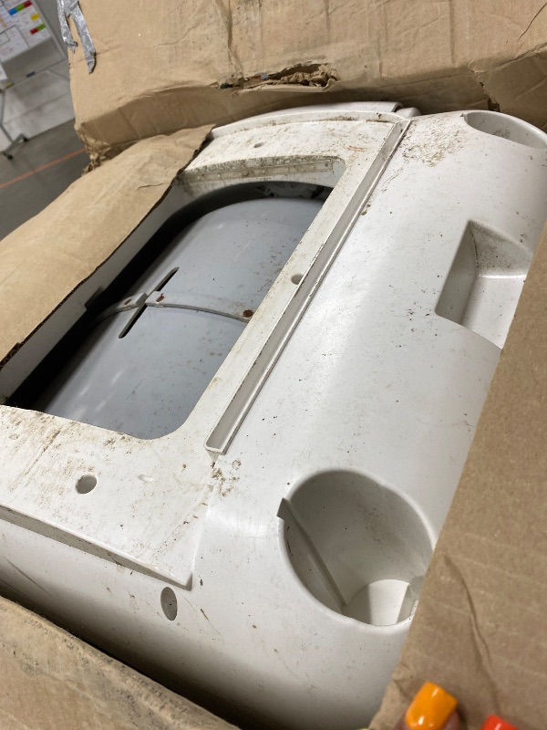 Photo 1 of ***Used disgusting smell***Self Cleaning Litter Box - Automatic Cat Litter Box self Cleaning, with 1 Roll Trash Bags and Mat, Small-White