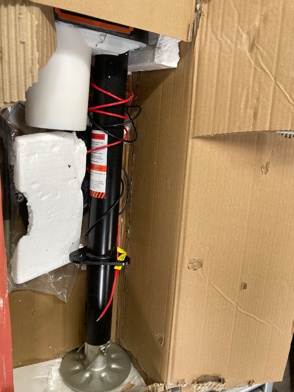 Photo 1 of **CRACKED/PARTS ONLY****GEARCESS 7500LBS Electric Trailer Jack with Remote Control, RV Electric Tongue Jack with Built-in Spirit Level for Travel Trailer, 10.24-33.46 Inch Extended,IP65 Waterproof Buttons,5.9 Inch Foot Pad