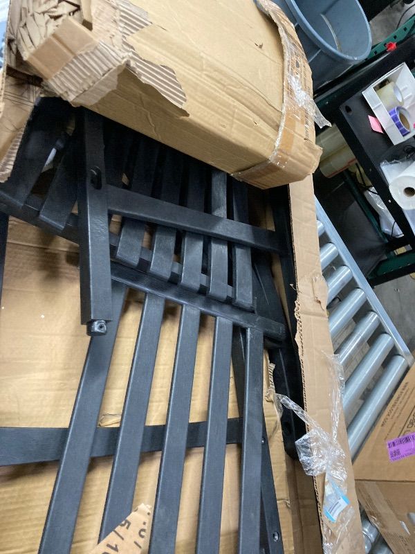 Photo 1 of ***MISSING PARTS-ONLY****EasyUp Patio Rocking Chair Outdoor Set of 2, Weather Resistant Resin Oversized Porch Rocker, High Back Smooth Design, Indoor Outdoor Use (2, Black)