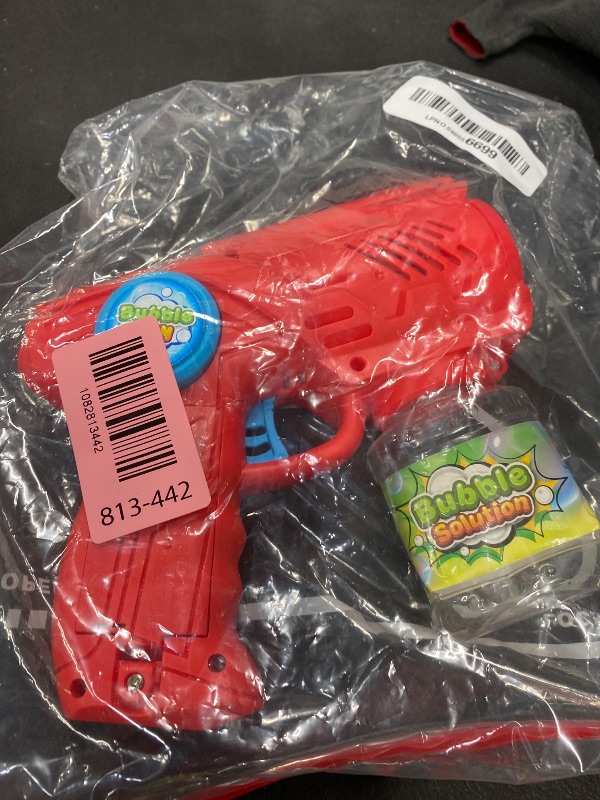 Photo 1 of *SEE THE SECOND PHOTO**Zerhunt Lightweight Automatic Bubble Gun: 1Pack Bubble Blaster for Kids 4-8 with Bubble Solution & LED Light - 15000+ Bubbles Per Minute Easy for Kids to Hold - Great Party Outdoor Toy
