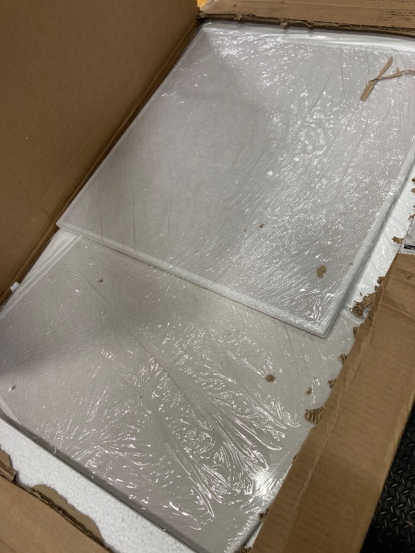 Photo 1 of **Damaged and missing hardware***MUTUN 53" Computer Desk with 4 Drawers & Power Outlets, Reversible Home Office Desk with Monitor Stand & Printer Stand, Gaming Desk with Led Lights, Study Writing Work Desk Table for Bedroom (White)