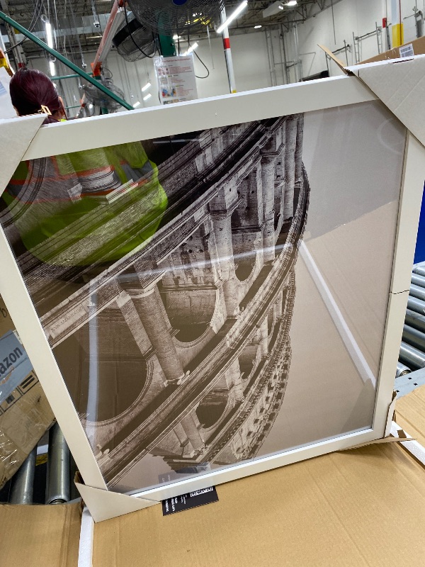 Photo 1 of *Frame cracked* Americanflat 20x24 Poster Frame - White Engineered Wood with Polished Plexiglass - Wide Picture Frame for Vertical or Horizontal Wall Display - Epic Collection - White