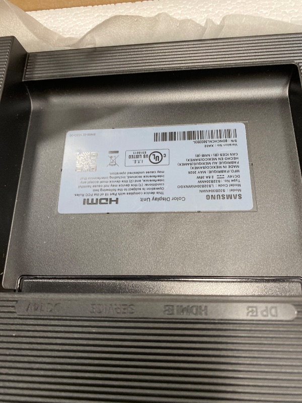 Photo 1 of ****Parts only****
Samsung 32-Inch Flat Computer Monitor, 75Hz, Borderless Display, AMD FreeSync, Game Mode, Advanced Eye Care, HDMI and DisplayPort, LS32B304NWNXGO, 2024