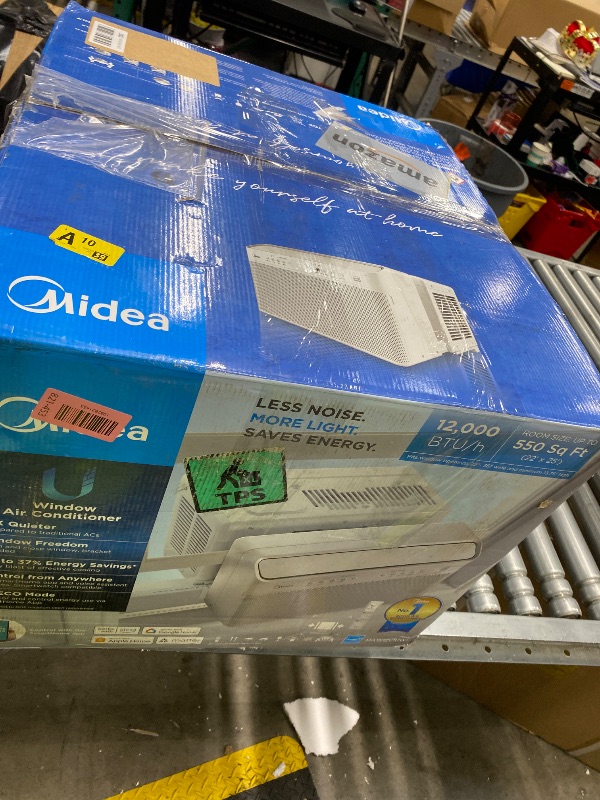 Photo 1 of **PARTS ONLY****Midea 12,000 BTU U Shaped Smart Inverter Window Air Conditioner - Cools 550 Sq Ft, Ultra Quiet with Open Window Operation - Alexa/Google Assistant Compatible, 37% Energy Savings, Remote (2026 Edition)