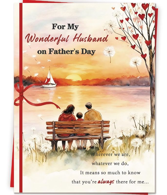 Photo 1 of **BUNDLE OF 5 FATHER'S DAY CARDS, VARIETY** MQMRYeto Funny Fathers Day Card Gifts for Husband from Wife, Emotional Message Inside, Decorations for Father’s Day Celebration, Family Gathering, Holiday Party
