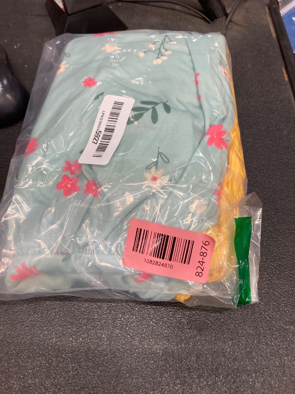 Photo 1 of **missing**PATPAT Girls Casual Dresses 3-Pack – Peach Print, Mint Floral Dress & Yellow Ruffle Sundress, Lightweight Outfits for School, Travel & Play, 8–9 Years