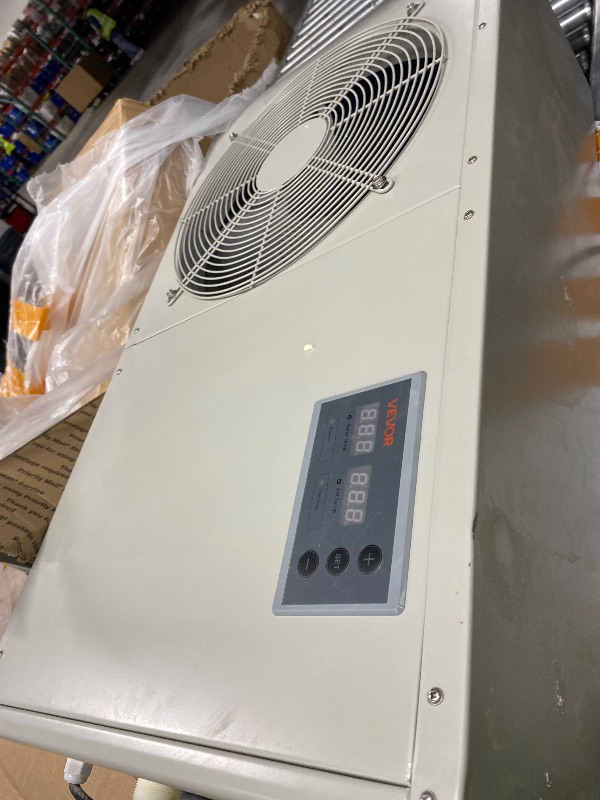 Photo 1 of ***USED -SOME MISSING PIECES -SELLING AS IS *** VEVOR Aquarium Chiller 150 Gallon, 1/2 HP Water Chiller for Hydroponics, Fast Cooling for Fish Tank,Axolotl,Coral Reef,Quiet Refrigeration Compressor, Titanium Evaporator,INComplete Fittings