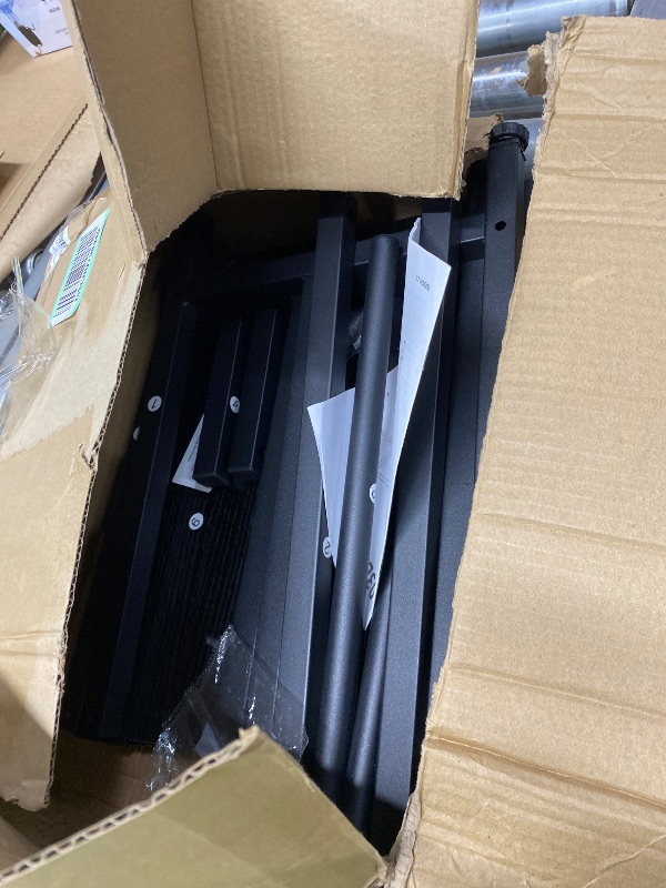 Photo 1 of **MISSING PARTS****HOOBRO Free Standing Towel Rack, 3 Tier Blanket Rack, Blanket Holder for Bathroom, 16.9" L x 11" W x 31.9" H, Industrial Metal Drying and Display Rack with Shelf, Black BB03LB01